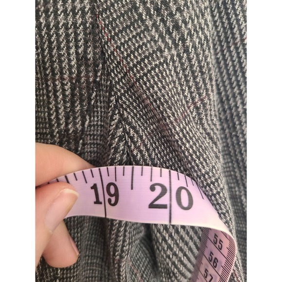 Sava Milano Italy 100% Cotton Plaid Brown Gray Cropped Jacket SMALL 44 Academia - Picture 8 of 9